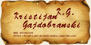 Kristijan Gajdobranski vizit kartica